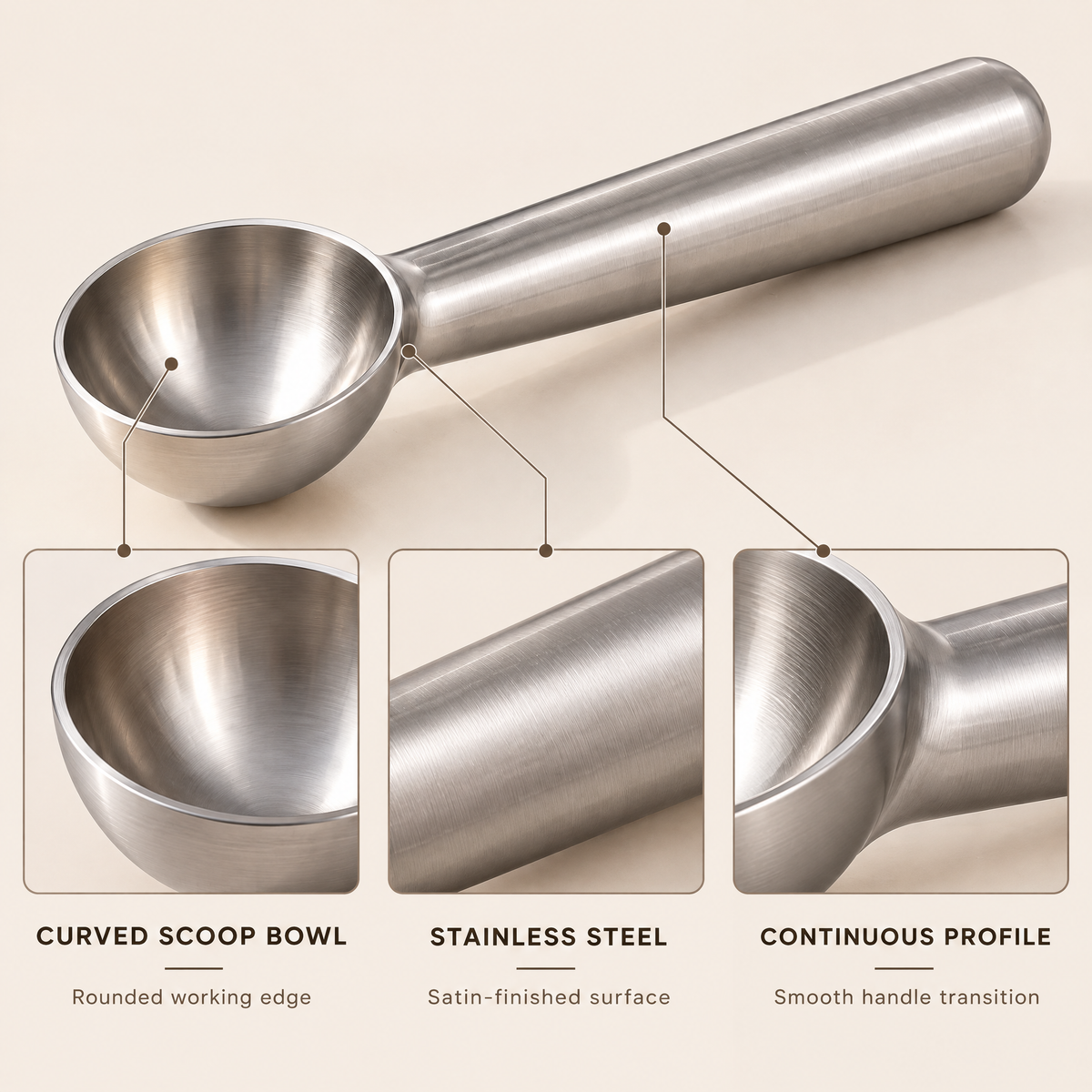 Thalvessa™ Stainless Steel Ice Cream Scoop